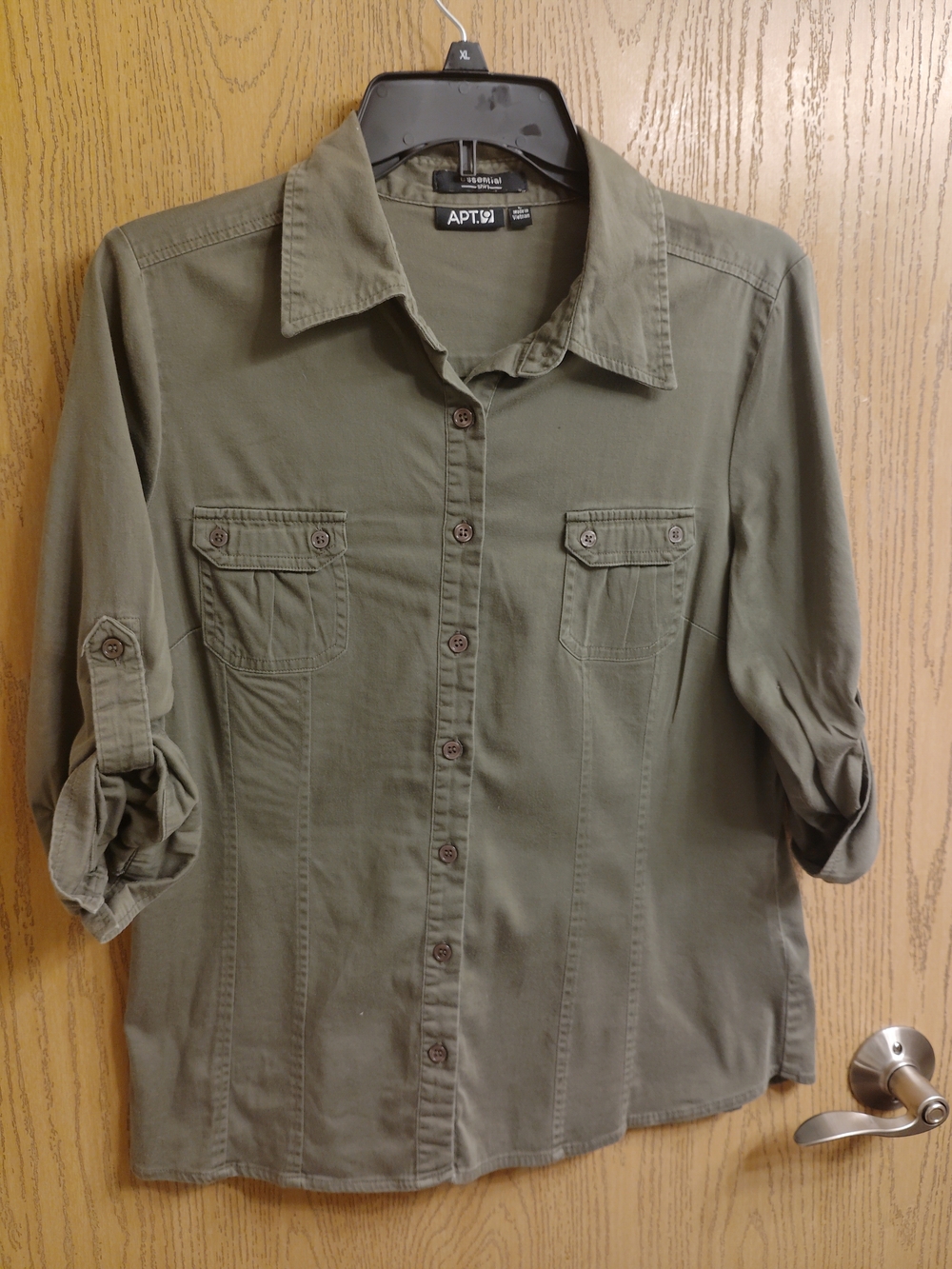 Apt. 9 Olive Essential Button-Down Shirt